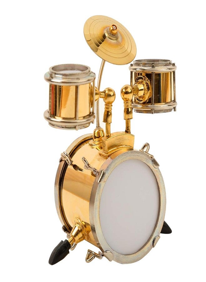 Dselvgvu Miniature Drum with Case - Gold, Mini Percussion Musical Instrument - Mini Drum - Miniature Dollhouse Model - Christmas Ornament and Gift - Image 4